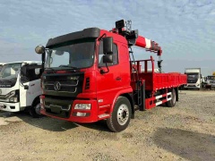 SHACMAN Automobile Xuande 8-ton 4-section arm crane transport vehicle