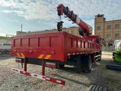 SHACMAN Automobile Xuande 8-ton 4-section arm crane transport vehicle