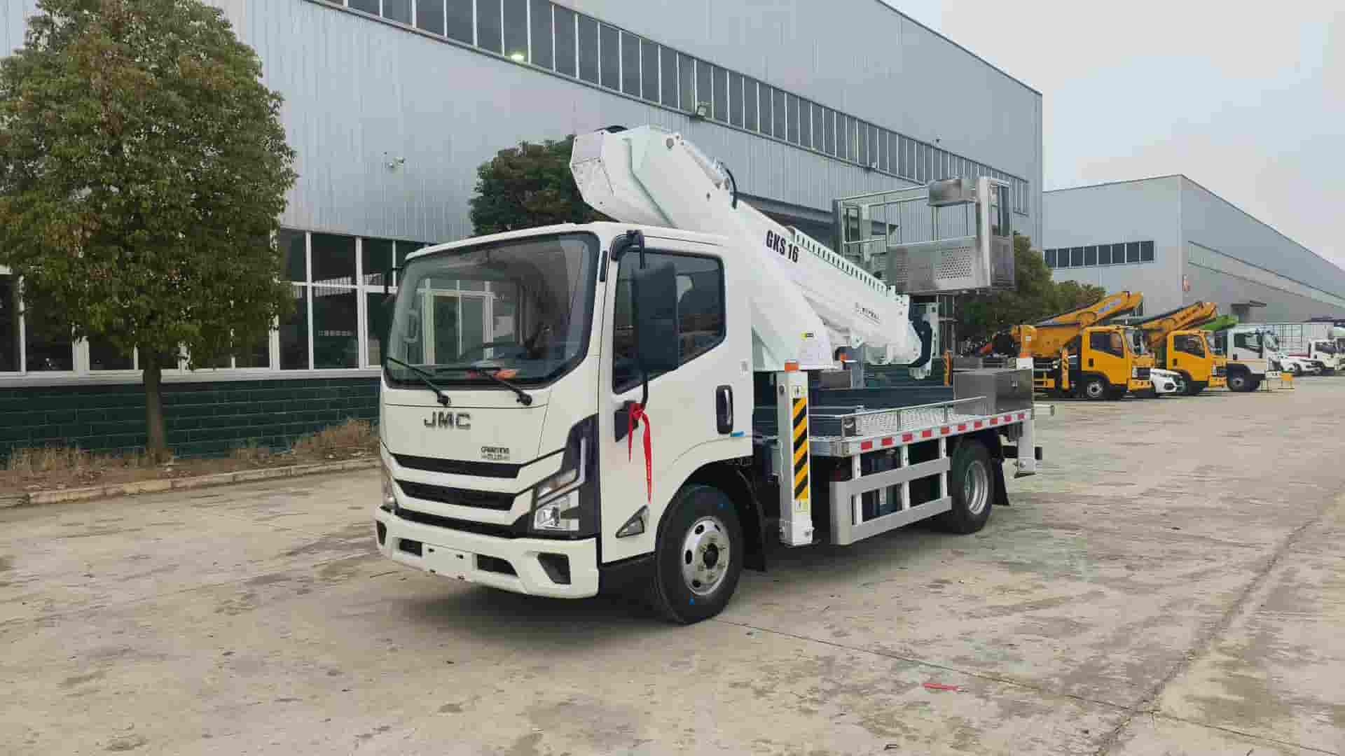 Jiangling 16m telescopic boom aerial work vehicle