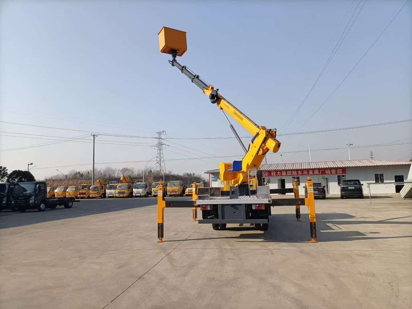 Isuzu 24 meter aerial work platform with insulated bucket