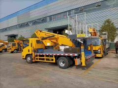 Isuzu 28 meter aerial work platform with 3-meter folding railing