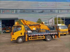 Isuzu 28 meter aerial work platform with 3-meter folding railing