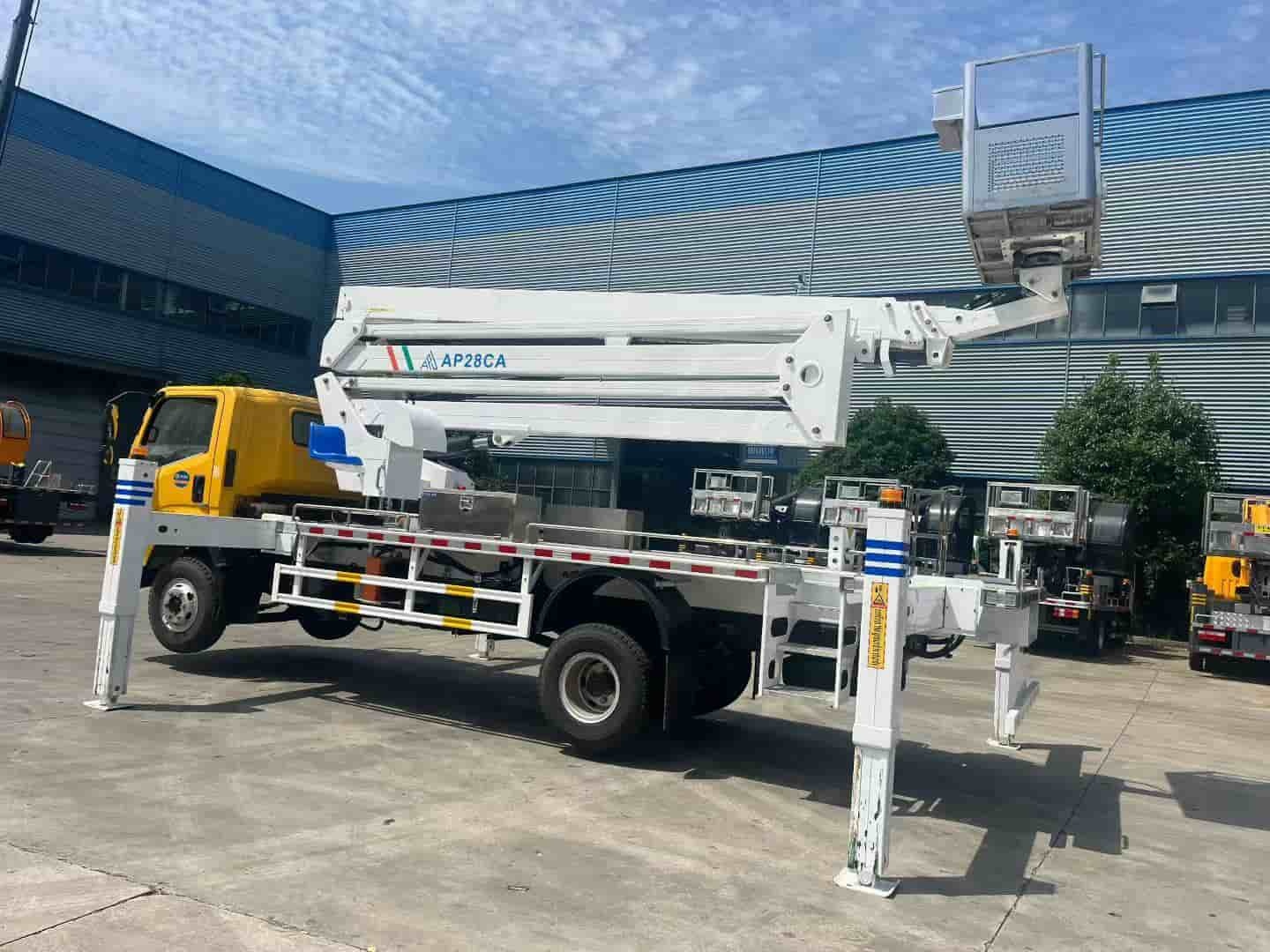Jiangling 28 meter hybrid arm aerial work vehicle