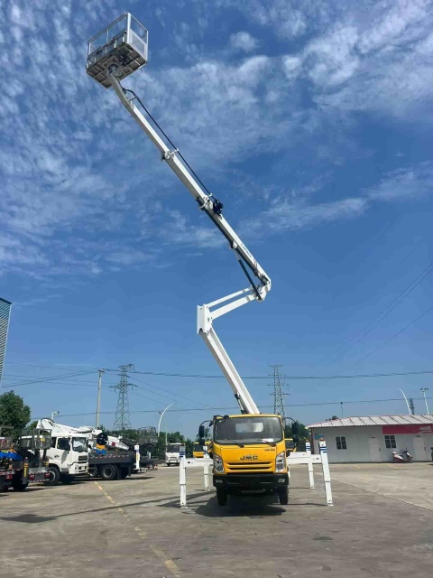 Jiangling 28 meter hybrid arm aerial work vehicle