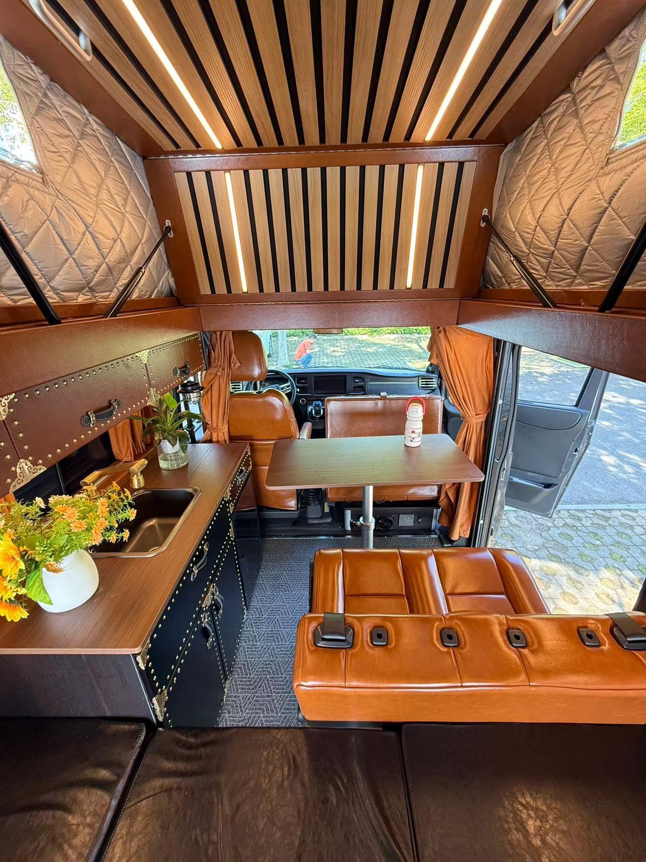 Jiangling Fushun Short Axle Low Top with Ascending Roof RV Retro Style