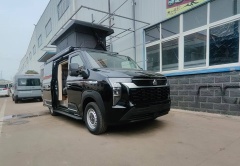 26 Black Heavy-Duty Pioneer Officer Short Axle Low Roof with Rooftop Tent Camping Vehicle