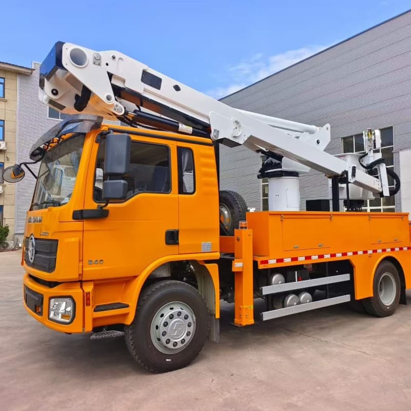 Customized mixed arm 20 meter 69KV insulated bucket arm truck
