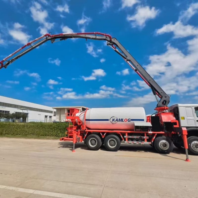 Upgraded Concrete Pumping Truck with Mixing and Pumping Functions
