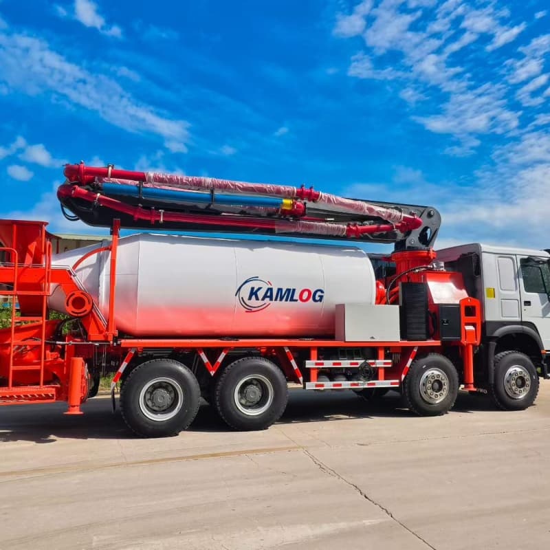 Upgraded Concrete Pumping Truck with Mixing and Pumping Functions