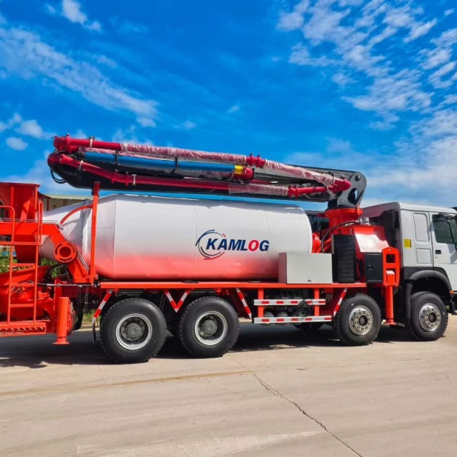 Upgraded Concrete Pumping Truck with Mixing and Pumping Functions