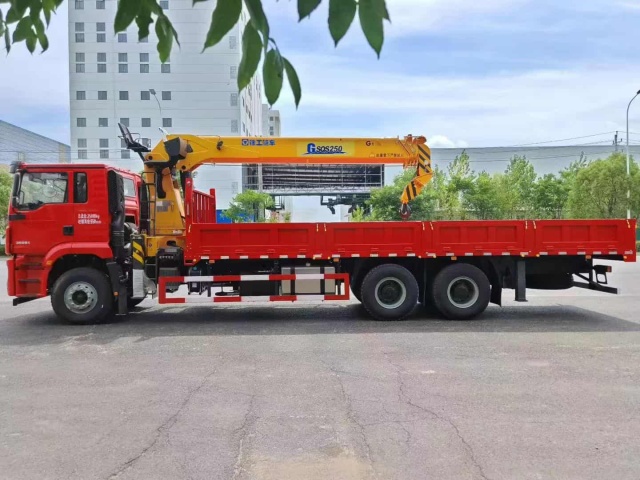 Oilfield version Shaanxi Auto Delong New M3000S rear eight-wheel truck-mounted crane