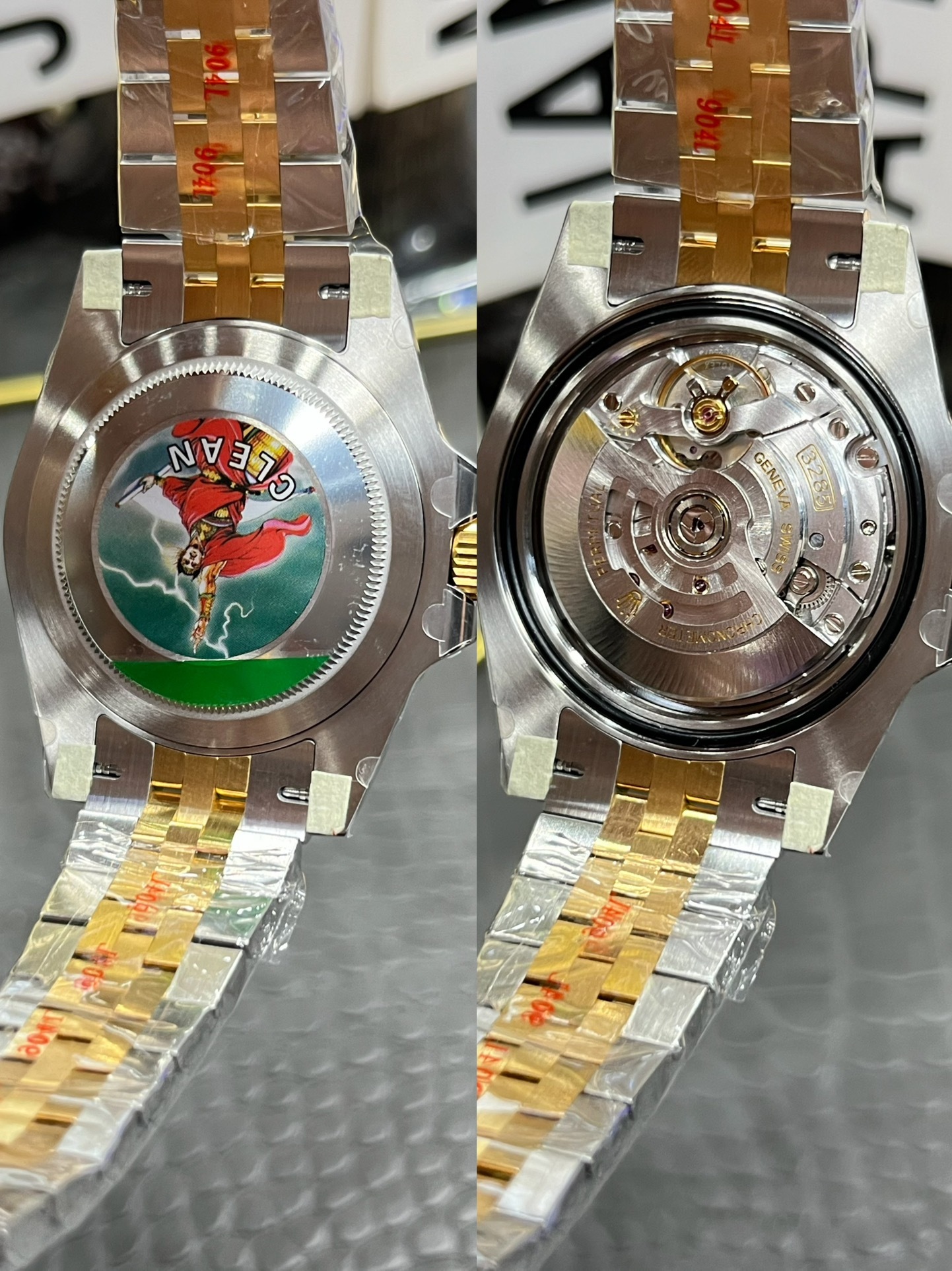 Il modello Rolex GMT-Master II in oro e acciaio, che incarna l'estetica del doppio fuso orario e dei due materiali.