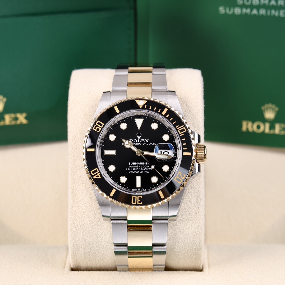 Orologio Rolex Submariner "Submariner bicolore nero e oro"Movimento meccanico automatico Orologi sportivi di lusso