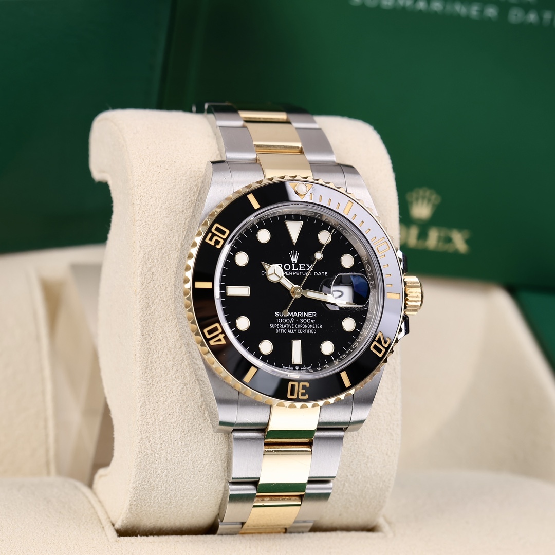 Orologio Rolex Submariner "Submariner bicolore nero e oro"Movimento meccanico automatico Orologi sportivi di lusso