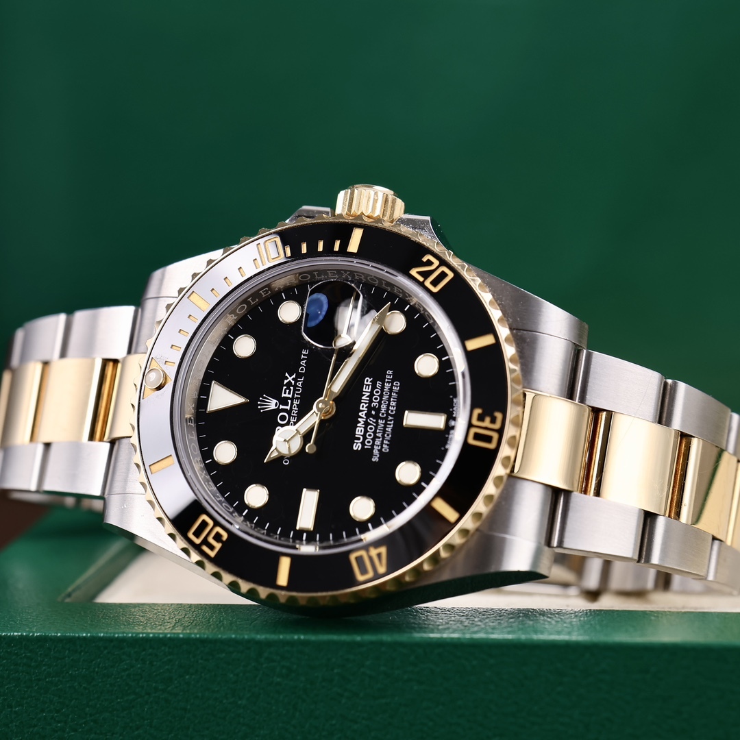Orologio Rolex Submariner "Submariner bicolore nero e oro"Movimento meccanico automatico Orologi sportivi di lusso