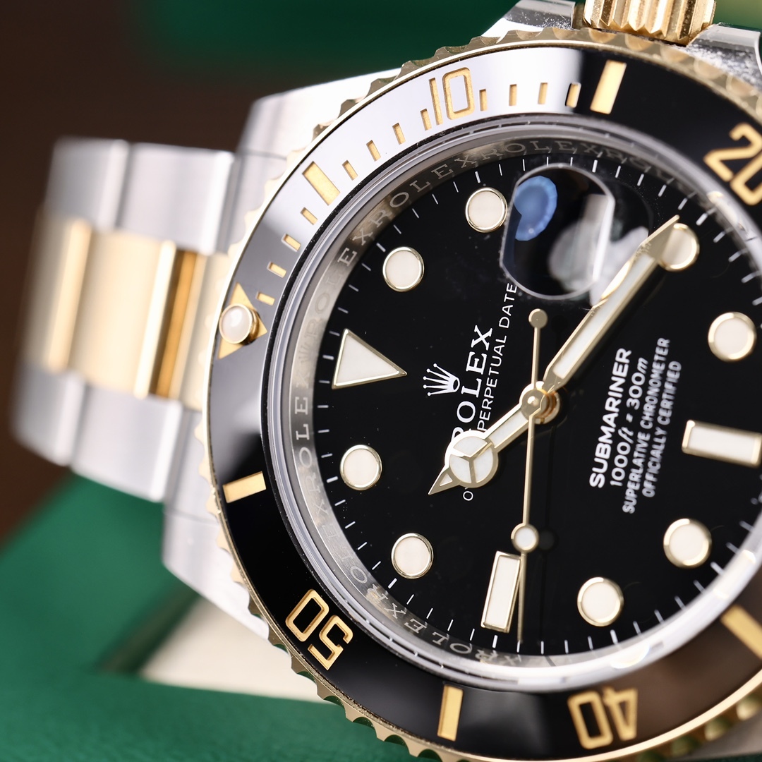 Orologio Rolex Submariner "Submariner bicolore nero e oro"Movimento meccanico automatico Orologi sportivi di lusso