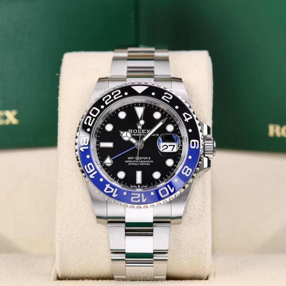 Orologio Rolex GMT-Master II: combinazione di colori classica, stile versatile, adatto ai viaggi di lavoro.