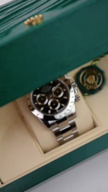 Orologio Rolex Cosmograph Daytona in acciaio Lusso di altissimo livello, squisita semplicità, che trasuda prestigio.