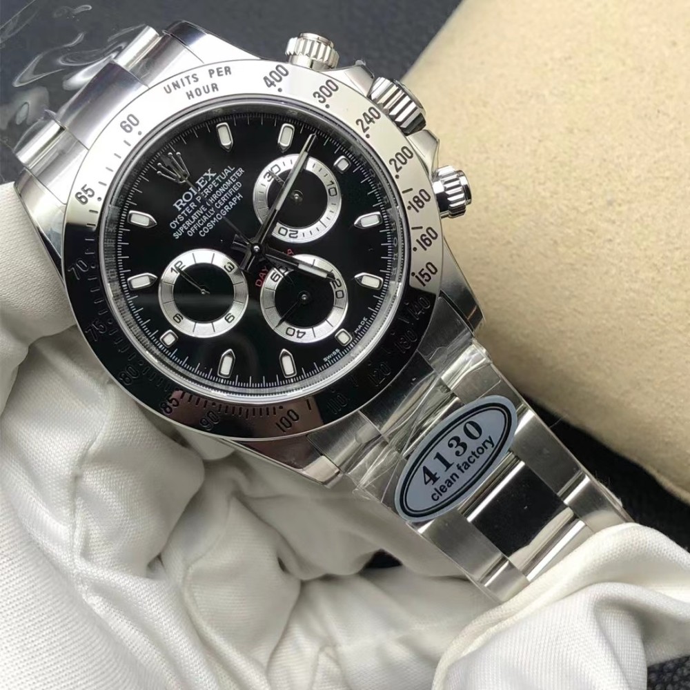 Orologio Rolex Cosmograph Daytona in acciaio Lusso di altissimo livello, squisita semplicità, che trasuda prestigio.