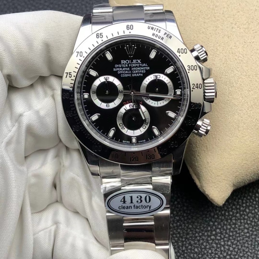 Orologio Rolex Cosmograph Daytona in acciaio Lusso di altissimo livello, squisita semplicità, che trasuda prestigio.