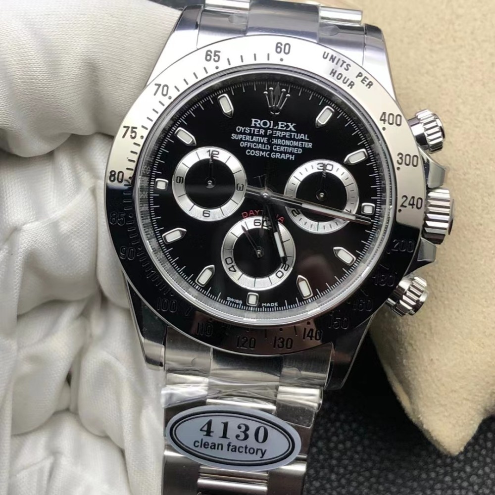 Orologio Rolex Cosmograph Daytona in acciaio Lusso di altissimo livello, squisita semplicità, che trasuda prestigio.