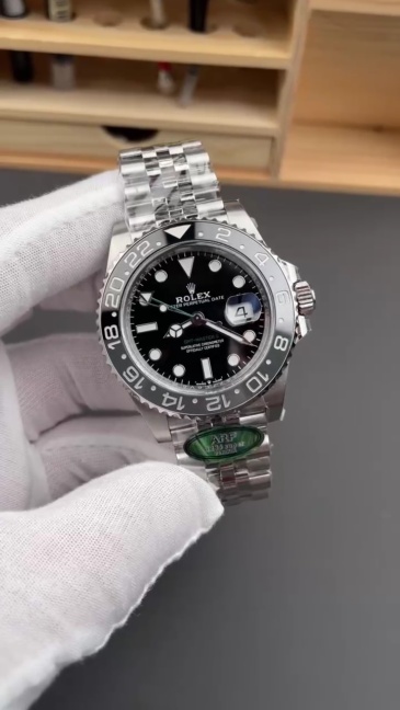Orologio da uomo automatico meccanico Rolex GMT-Master II 126710BLRO con lunetta blu e nera e lunetta Inter Milan