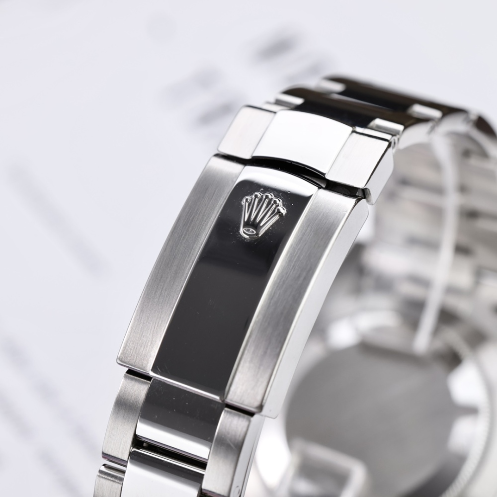 Orologio da uomo automatico Rolex Datejust 41 mm in acciaio inossidabile con quadrante blu e incisioni di diamanti 10 rubini, bracciale Jubilee