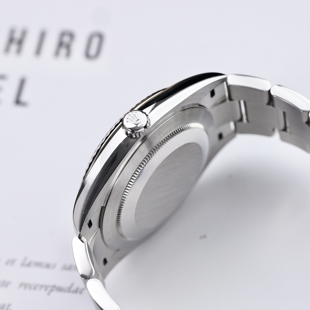 Orologio da uomo automatico Rolex Datejust 41 mm in acciaio inossidabile con quadrante blu e incisioni di diamanti 10 rubini, bracciale Jubilee