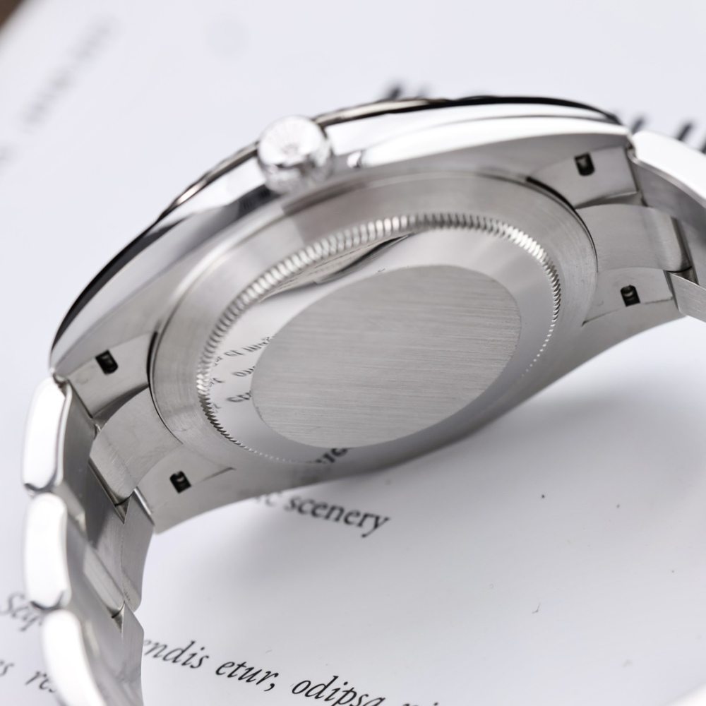 Orologio da uomo automatico Rolex Datejust 41 mm in acciaio inossidabile con quadrante blu e incisioni di diamanti 10 rubini, bracciale Jubilee