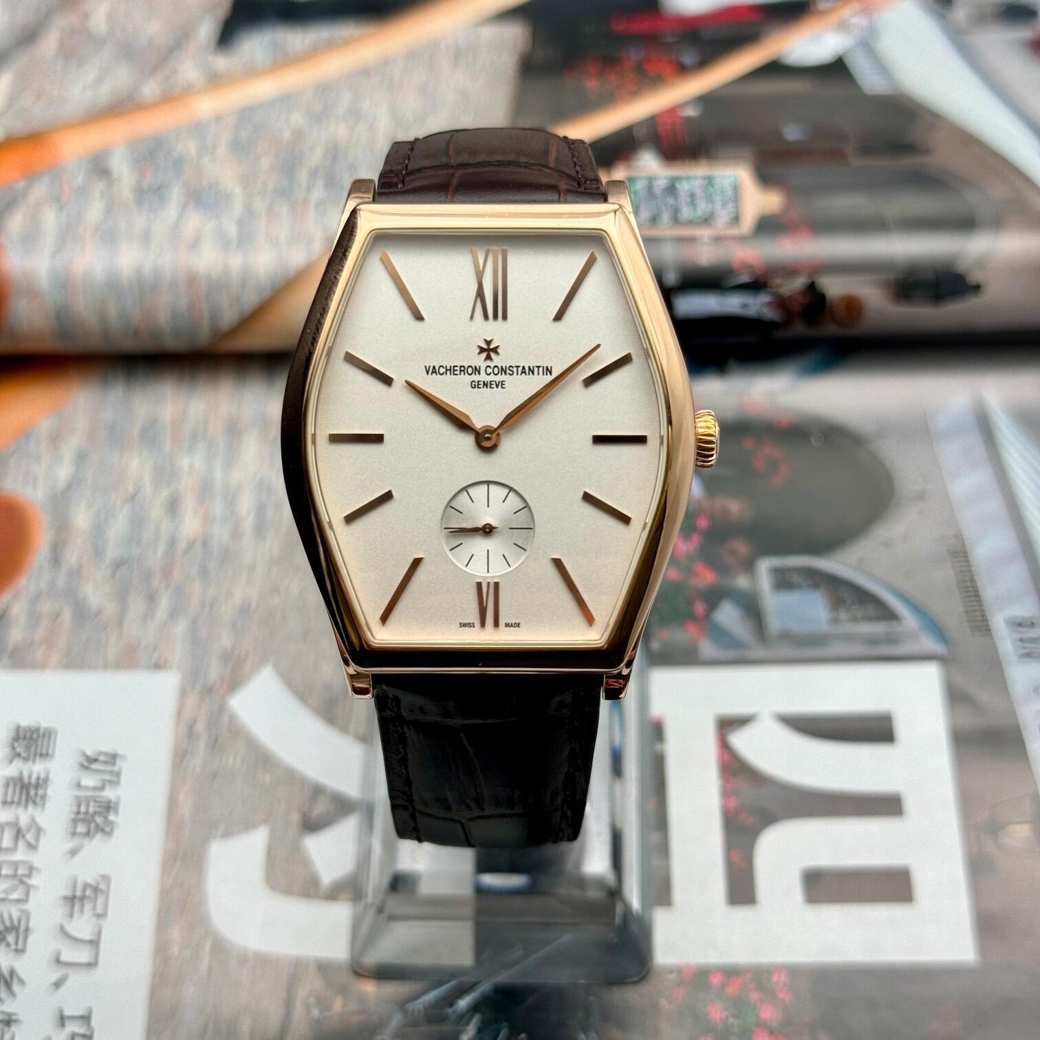 Orologio da uomo Vacheron Constantin Malta Collection in oro rosa, a carica manuale, meccanico a forma di tornardo, con sigillo di Ginevra