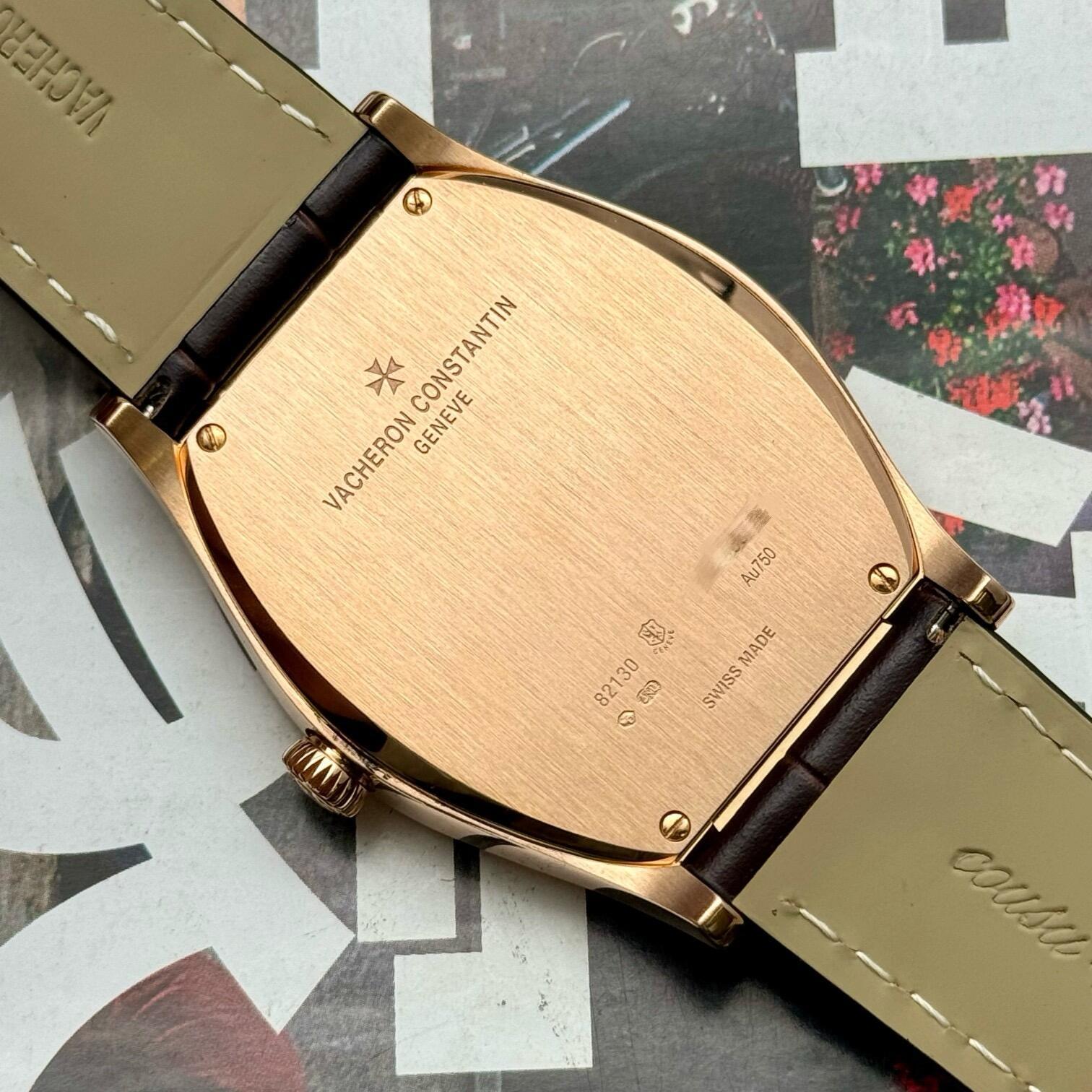 Orologio da uomo Vacheron Constantin Malta Collection in oro rosa, a carica manuale, meccanico a forma di tornardo, con sigillo di Ginevra