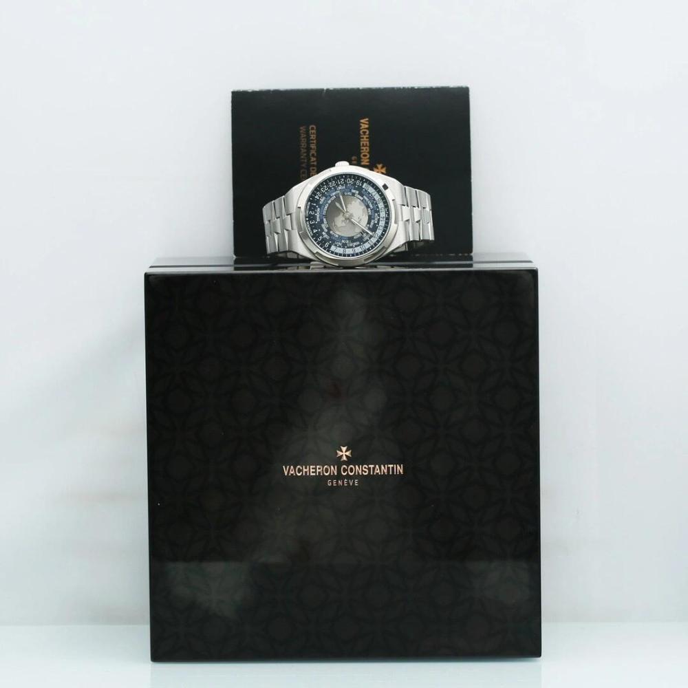 Orologio da uomo automatico Vacheron Constantin Overseas World Time, con sigillo di Ginevra.