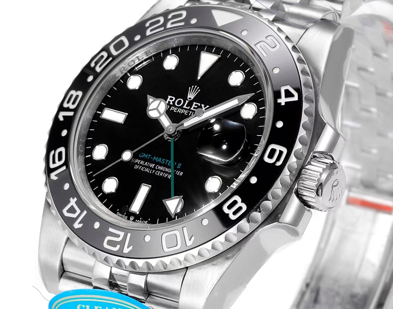 Orologio da uomo automatico Rolex GMT-Master II con lunetta nera (lunetta Inter Milan)