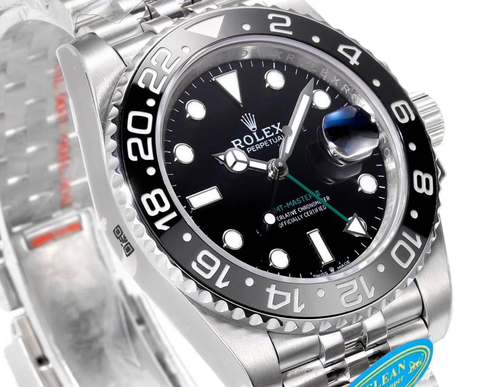 Orologio da uomo automatico Rolex GMT-Master II con lunetta nera (lunetta Inter Milan)