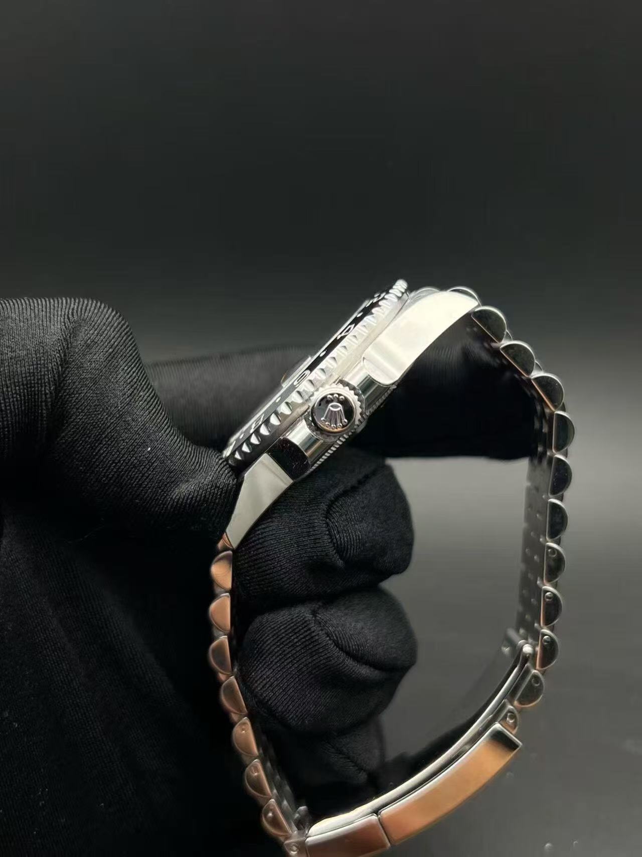 Orologio da uomo automatico Rolex GMT-Master II con lunetta nera (lunetta Inter Milan)
