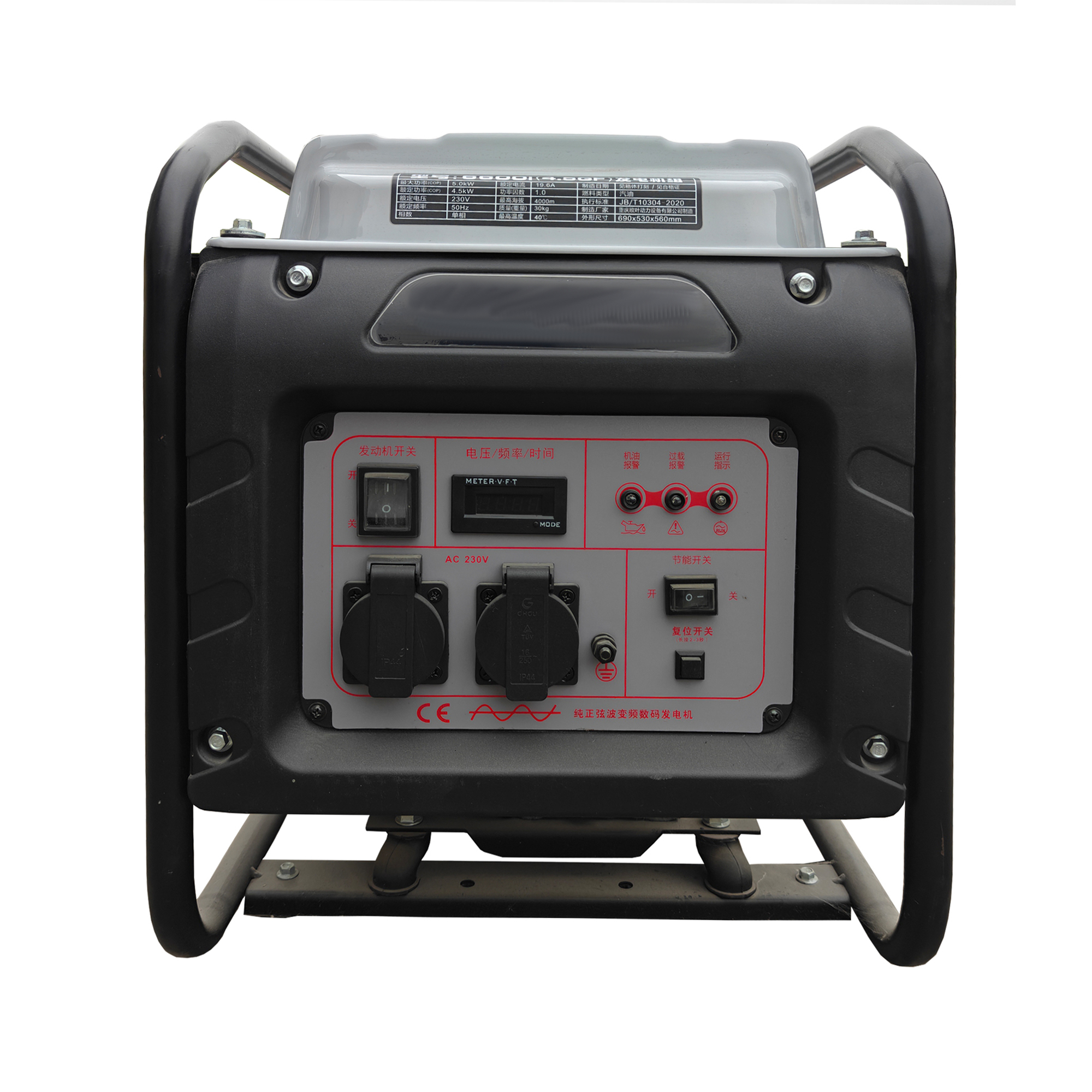5kW Gasoline Open Frame Inverter Generator 172F Engine Customized Voltage Frequency