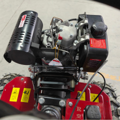 12HP Diesel 4WD Ride On Tiller Gear Type With Tire & Blade Engine 192F 32mm Shaft
