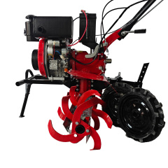15HP Diesel Tiller Gear Type With Tire & Blade Engine 195F 32mm Shaft