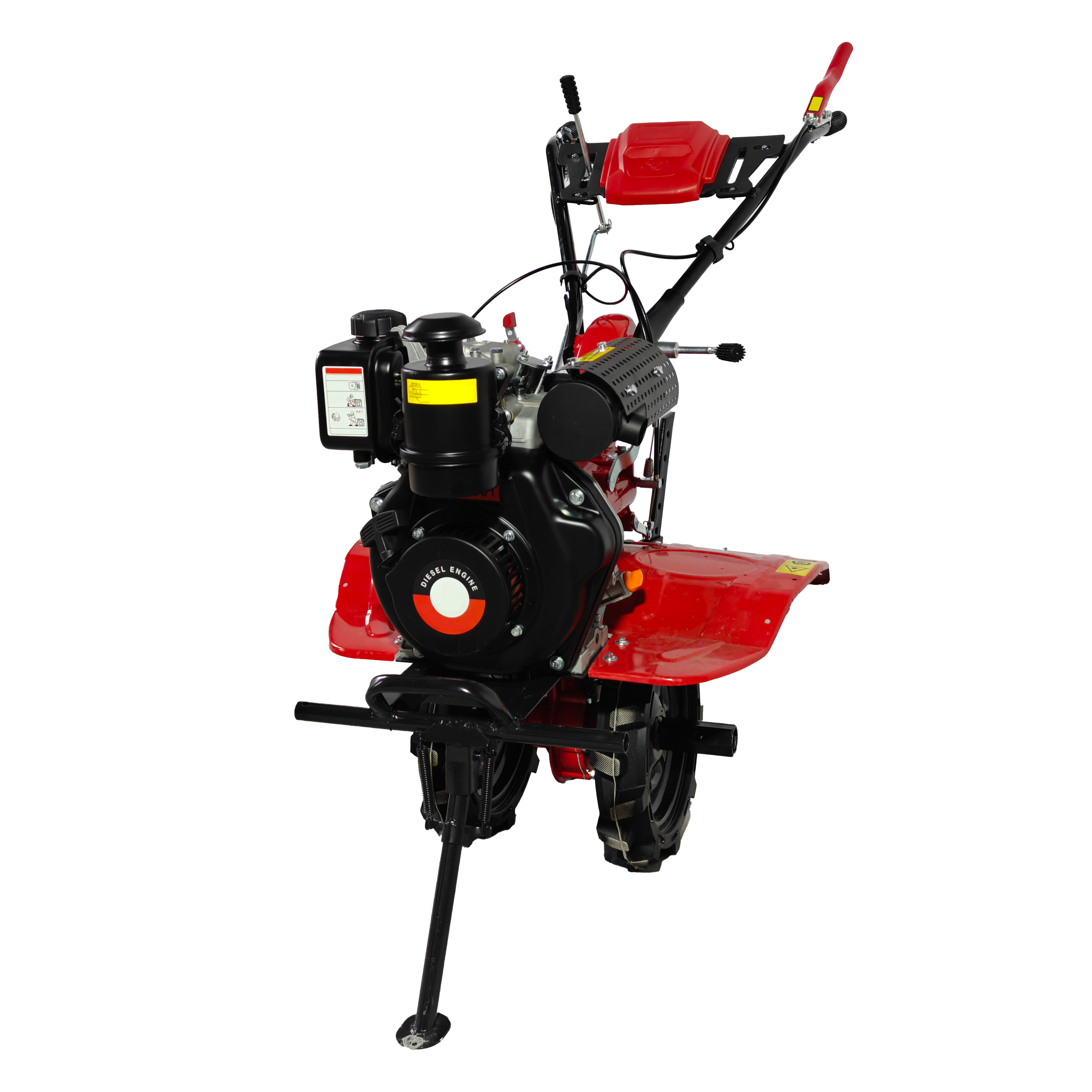 5.5HP Diesel Tiller Gear Type With Tire & Blade Engine 173F 23mm Shaft