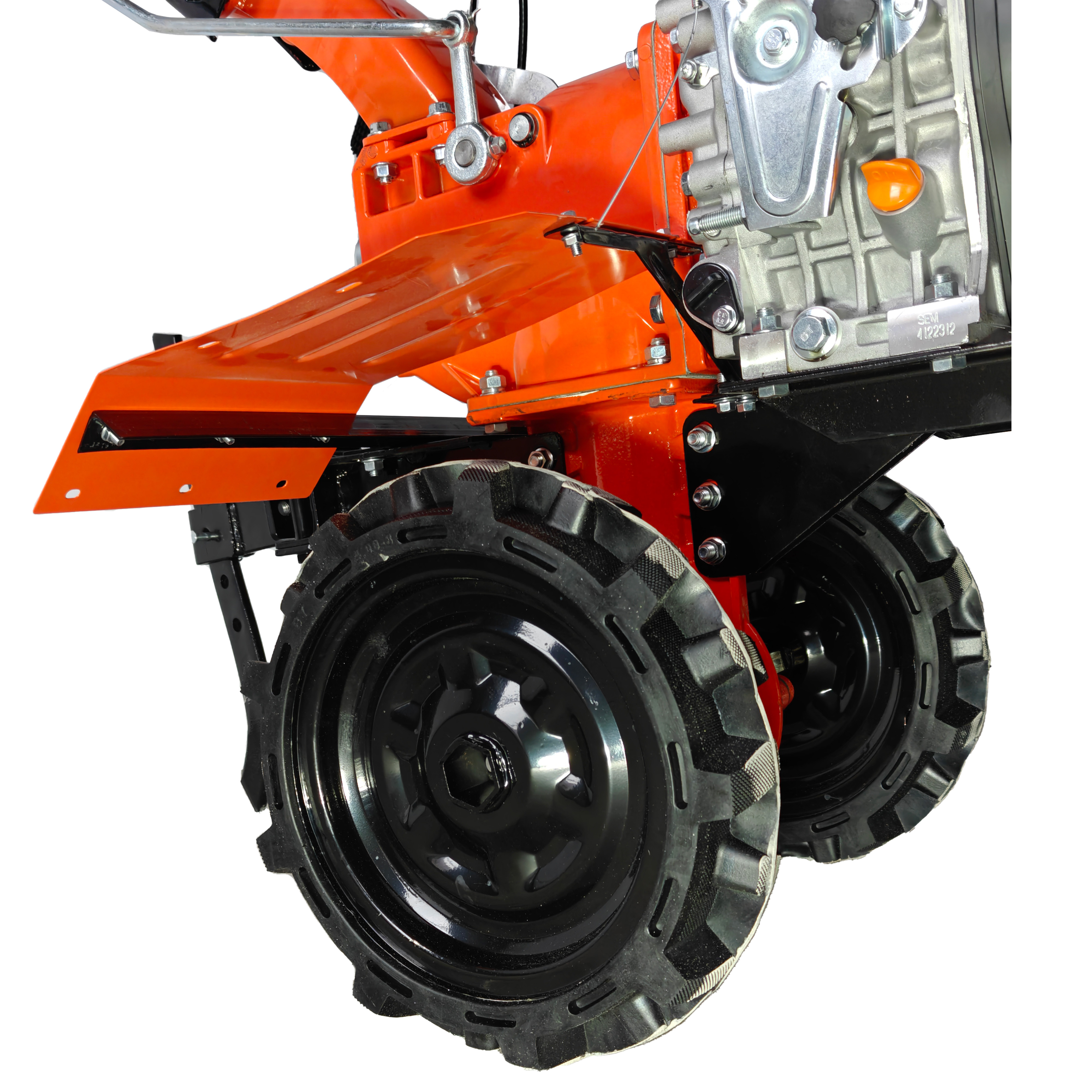7HP Diesel Tiller Gear Type With Tire & Blade Engine 178F 32mm Shaft