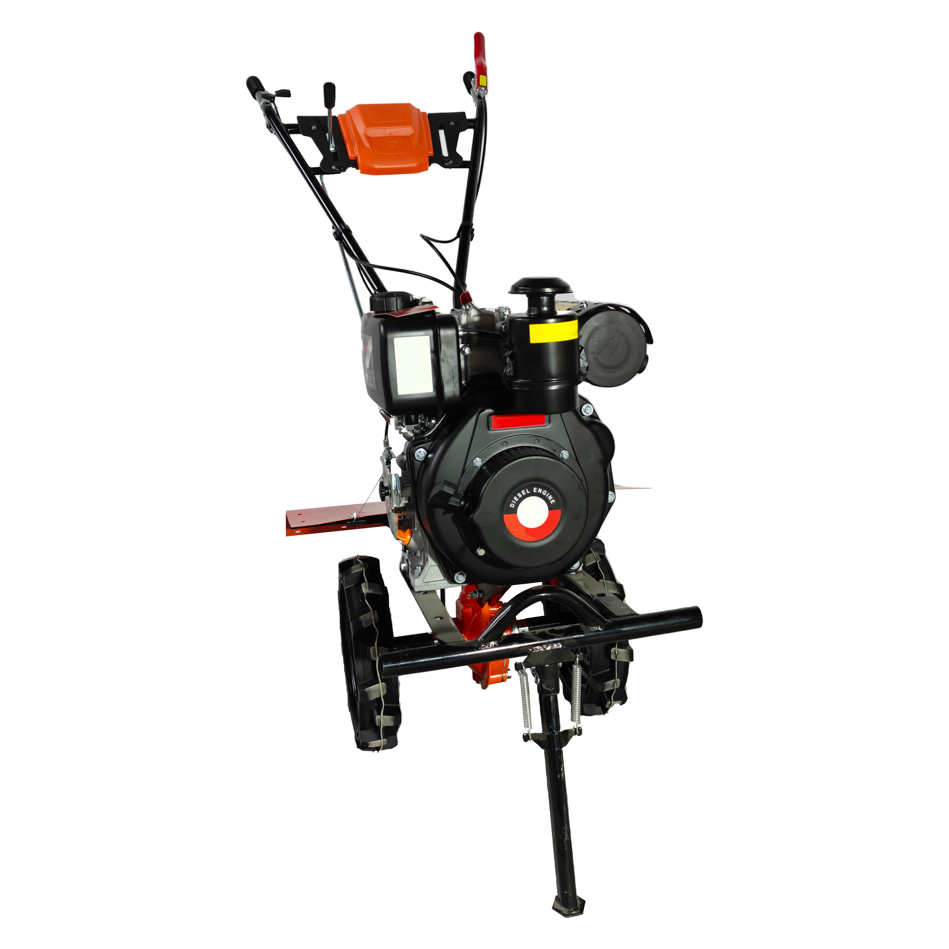 7HP Diesel Tiller Gear Type With Tire & Blade Engine 178F 32mm Shaft