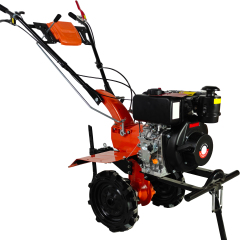 7HP Diesel Tiller Gear Type With Tire & Blade Engine 178F 32mm Shaft