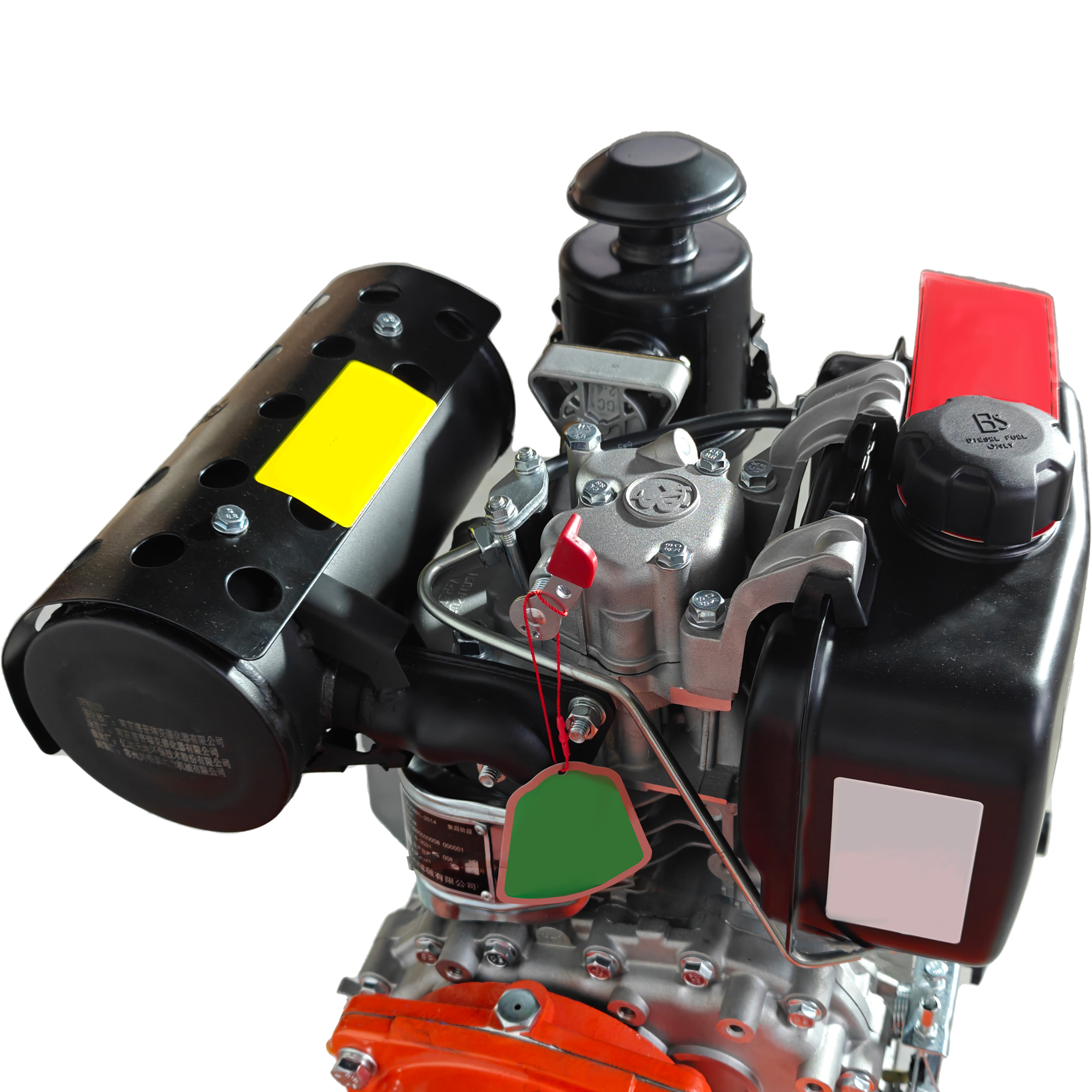 7HP Diesel Tiller Gear Type With Tire & Blade Engine 178F 32mm Shaft