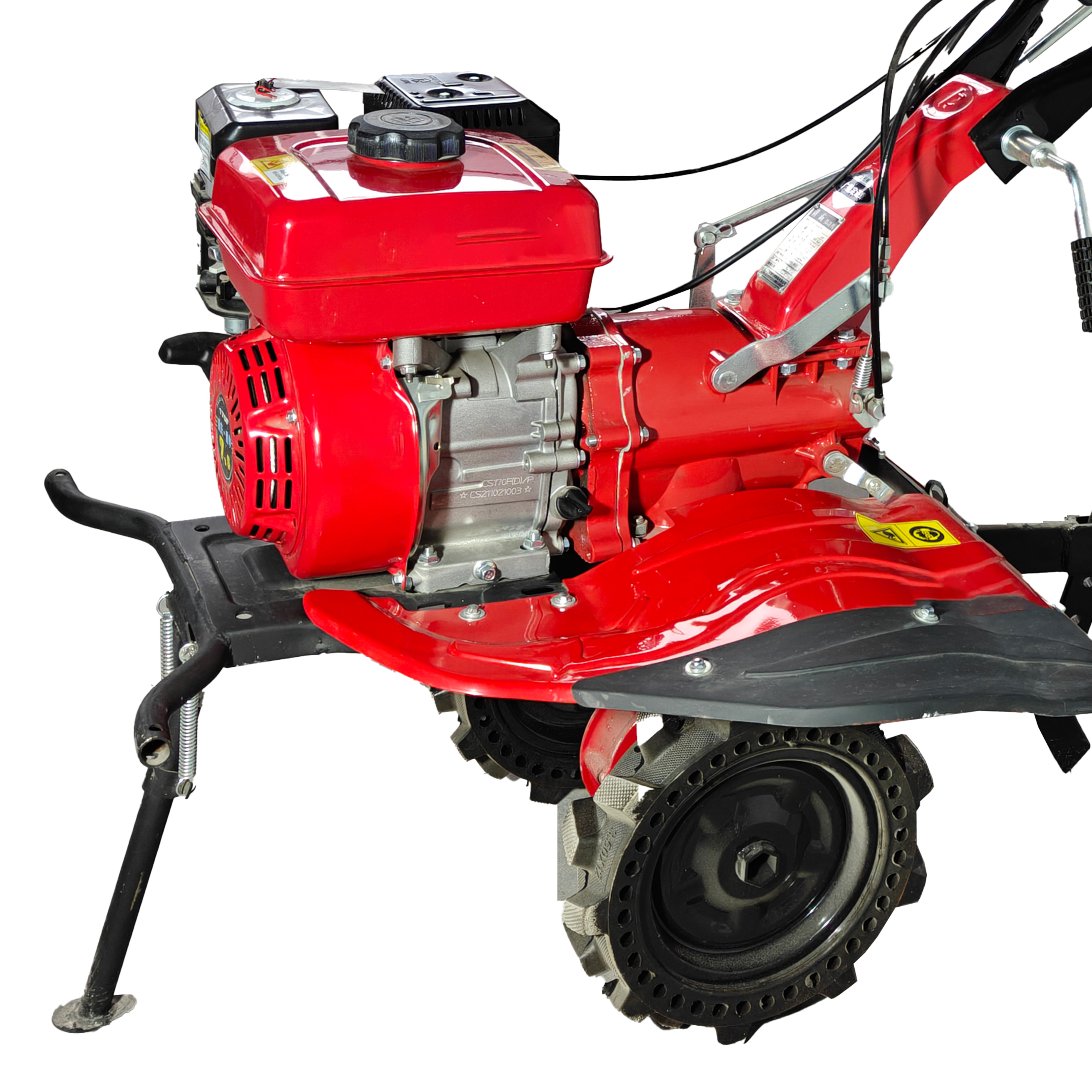 7.5HP Gasoline Tiller Gear Type With Tire & Blade Engine 170F 23mm Shaft