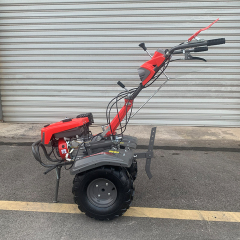 UPGRADED 12HP Gasoline Tiller Engine Cover With Light BIG Tire & Bumper Engine 190F 32mm Shaft