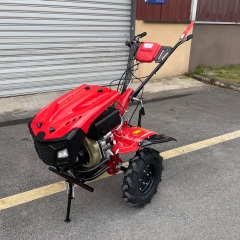 UPGRADED 7HP Diesel Tiller Engine Cover With Light BIG Tire & Bumper Engine 173F 32mm Shaft