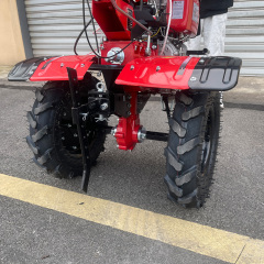 UPGRADED 15HP Diesel Tiller Engine Cover With Light BIG Tire & Bumper Engine 198F 32mm Shaft