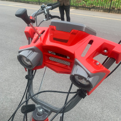 UPGRADED 12HP Gasoline Tiller Engine Cover With Light BIG Tire & Bumper Engine 190F 32mm Shaft