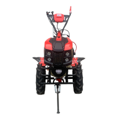 UPGRADED 15HP Diesel Tiller Engine Cover With Light BIG Tire & Bumper Engine 198F 32mm Shaft