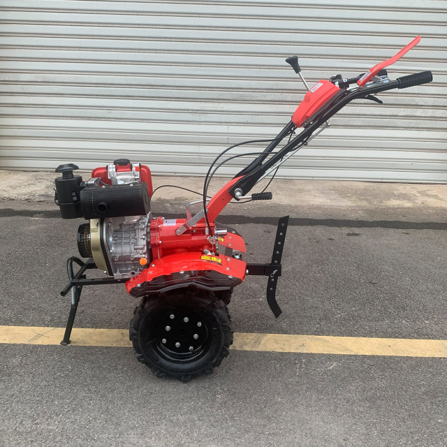 UPGRADED 5.5HP Diesel Tiller BIG Tire & Bumper Engine 173F 23mm Shaft